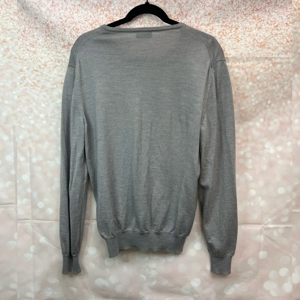 Thomas Pink Merino Wool V-Neck Sweater, Jumper - Picture 3 of 9